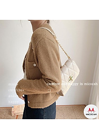 Túi Xách Nữ Đeo Chéo MICOCAH Dáng Công Sở Thời Trang Vân Quả Trám Sang Trọng Thanh Lịch Da Cao Cấp Cực Đẹp MC61