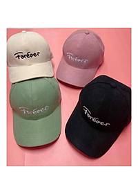  Nón kết lưỡi trai Nhung thêu Forever nhiều màu đẹp cực xinh Unisex Nam Nữ