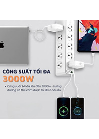 Ổ cắm điện đa năng Ergo Edge DandiHome an toàn chống cháy chống giật, bảo hành 12 tháng