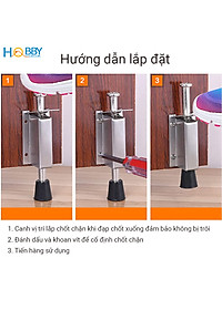 Đồ chặn cửa 2 chiều chốt đạp lò xo đế cao su Hobby Home Decor CCD1