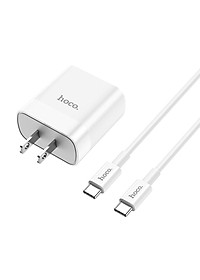 Bộ Củ Sạc Hoco C80 + Cáp Sạc Type C - Hỗ trợ sạc nhanh QC3.0 - Hàng Chính Hãng