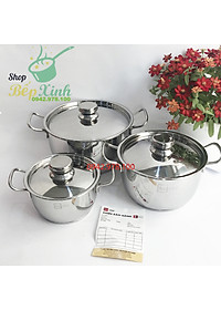 Bộ Nồi Inox 3 Đáy Nắp Inox Fivestar Tặng 2 Muỗng Canh