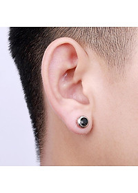 Bông Tai Nam Châm Đính Đá Màu Titan Không Đen TT 2445 – 1 Cặp