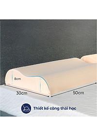 Gối Cao Su Liên Á Contour LAGC3050 (30 x 50 cm) - Trắng