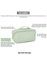 Túi đựng mỹ phẩm nhiều ngăn chuyên dụng, túi nữ xách tay đựng đồ vệ sinh cá nhân mang theo du lịch IDIGO FB2-1232