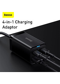 Bộ Sạc Nhanh Baseus 65W GaN3 Pro Desktop Fast Charger 4 in 1 (Hàng Chính Hãng)