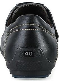 Giày rọ nam Huy Hoàng da bò màu đen HT7786