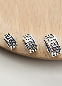 Combo charm bạc chặn hạt họa tiết hoa văn - Ngọc Quý Gemstones