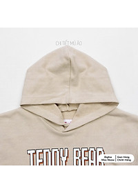 Áo nỉ cho bé gái BIGFOX MISS MEOW size đại mùa thu đông có mũ giữ ấm in Gấu kiểu Hàn cỡ trẻ em 7-15 tuổi 30kg 45kg 1975