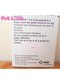 Bravecto diệt ghẻ, ve rận, bọ chét (chó 2 - 4,5kg)