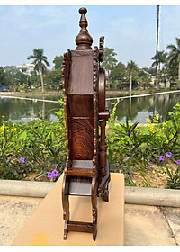 ĐỒNG HỒ QUẢ LẮC ĐỂ BÀN TÂN CỔ ĐIỂN BẰNG GỖ MUN KT 70×45×15CM 