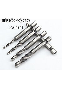Bộ 6 Mũi Khoan Taro HSS 4341 Tạo Ren Cao Cấp, giúp tiết kiệm thời gian thi công, tiết kiệm chi phí siêu tiện lợi. M3, M4, M5, M6, M8, M10 