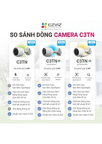 Camera WI-FI EZVIZ C3TN 2MP, Ngoài Trời, Không/Có Màu Ban Đêm, IP67 Chống Nước--Hàng Chính Hãng