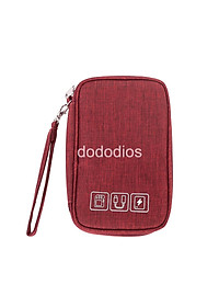 Túi đựng phụ kiện công nghệ đựng pin sạc dự phòng, điện thoại, cáp sạc usb, tai nghe có quai cầm, [Loại cao cấp - Màu Đen] Túi Đựng Phụ Kiện Công Nghệ Có Quai Cầm, Chống Nước - Hàng Chính Hãng dododios
