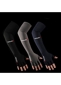 Găng ống tay chống nắng Kiotool Nam Nữ vải lụa băng, tất vớ dài đeo tay co dãn tối đa tiện dụng