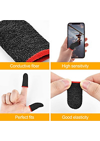 Bao tay chơi game cảm ứng găng tay chống mồ hôi, chống trượt - 1 ngón lẻ viền đỏ no box