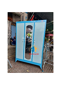 Tủ sắt quần áo 3 cánh ngang 1m2 cao 1m8