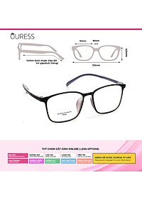 Gọng kính nhựa GH1918 thời trang nam nữ siêu nhẹ siêu bền OURESS