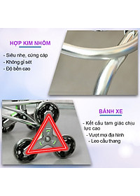 XE KÉO ĐI CHỢ HỢP KIM NHÔM SIÊU NHẸ, SIÊU BỀN NIKITA