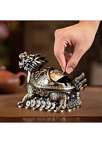 GẠT TÀN LONG QUY | GẠT TÀN RÙA | Gạt tàn rồng thân rùa Cát tường - Đại Phúc - Lộc Thọ
