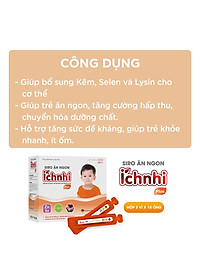 Siro ăn ngon Ích Nhi Plus hộp 20 ống 10ml giúp nâng cao sức đề kháng, tăng chuyển hóa hấp thu dưỡng chất, trẻ ăn ngon