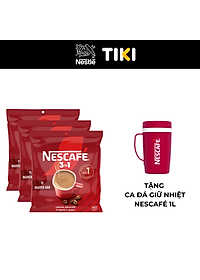 [Tặng Ca Đá 900ML] Combo 3 Bịch NESCAFE 3IN1 Công thức cải tiến - VỊ NGUYÊN BẢN Bịch 46 gói