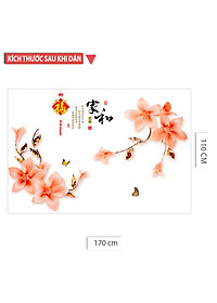 Decal dán tường ĐỖ QUYÊN AZALEA 3D CH2003 (170 x 110 cm)