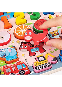 Đồ Chơi Bảng Câu Cá Gắn Nam Châm Và Ghép Chữ Số Bằng Gỗ Cho Trẻ Phát Triển Trí Tuệ 