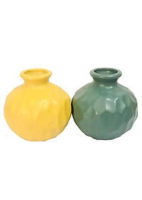  Bình Cắm Hoa Mini Góc Cạnh Gốm Sứ Bát Tràng