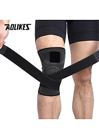Đai Bảo Vệ Đầu Gối Chuyên Nghiệp Thoáng Khí Có Dây Đai Cuốn Chắc Chắn Breathable Sport knee support AOLIKES YE-7720 - Hàng Chính Hãng