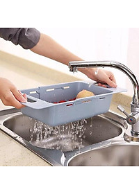 Rổ Gác Bồn Rửa Bát Gấp Gọn Đa Năng NHỰA  NO 5613 Kệ Đựng Đồ Rửa Chén Gác Bồn Đa Năng