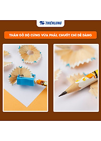 Hộp 10 Bút chì gỗ Thiên Long Điểm 10 TP-GP05 - Độ cứng HB - Viết êm, ngòi mềm hạn chế gãy