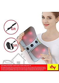 Gối massage thư giãn hồng ngoại ayosun 6 bi