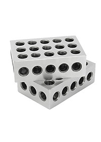 Đôi 1-2-3 Khối Bộ 0.0001  Độ Chính Xác Phù Hợp Với Cối Xay Kiểu Machin 23 Lỗ Thép Không Gỉ