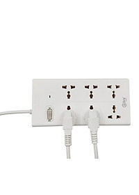 Ổ cắm điện  Calibra 6 Ổ 1 Công Tắc 4000W CSU-6K1A, An toàn, siêu chịu tải / Hàng chính hãng
