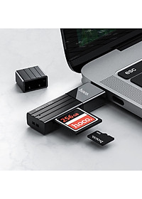 Đầu đọc thẻ nhớ SD / TF chuẩn 3.0 cho laptop  hoco HB20 - Hàng chính hãng