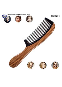 Lược Gỗ Thơm Ghép Răng Sừng Đen Cao Cấp HAHANCO (Đủ Mẫu) Kiểu Dáng Châu Âu- COH271