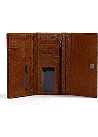 Ví nữ da bò vân cá sấu nhỏ 3 gấp nhiều màu Huy Hoàng HT3105-06-07