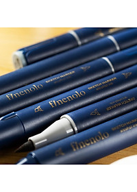 Bút Màu Marker Chuyên Nghiệp Hai Đầu Kèm Túi Vải Và Đế Họa Cụ Vẽ Tranh Cao Cấp Finenolo Deli - Phù Hợp Tô Màu Vẽ Tranh Manga Anime - EC184