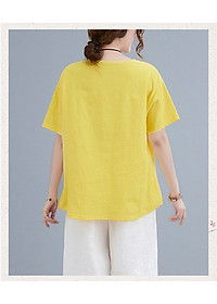 Aó đũi nữ tay lỡ kín đáo 3 màu thanh lịch full size 40-65kg Thời trang trung niên nữ Haint Boutique ALE19