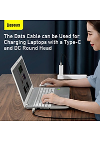 Cáp nguồn Baseus 1 for 2 Fast Charging Data Cable Type C to C + DC 100W - Hàng chính hãng