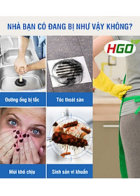 Bột thông cống cực mạnh HGO SUPER bột thông bồn cầu, bồn rửa bát, đường ống, chai 250gram