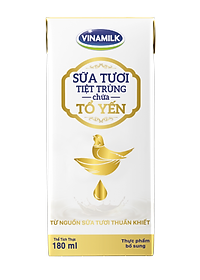 Thùng 24 hộp Sữa tươi tiệt trùng chứa tổ yến Vinamilk Green farm - hộp 180ml