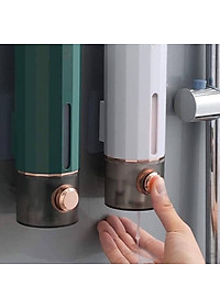 Hộp đựng sữa tắm dung tích 450ml - Nhả dầu gội, nước rửa tay gắn tường không cần khoan tiện lợi, chất liệu nhựa ABS ASSTAR
