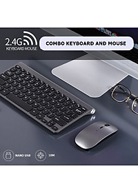 Bộ Bàn phím không dây mini K908 - đa kết nối bluetooth 5.0 + Usb wireless 2.4G cho máy tính laptop điện thoại