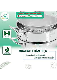 Nồi lẩu xửng hấp FIVESTAR 3 đáy từ nắp kính , tặng 1 vá canh 20cm | 24cm | 26cm | 28cm