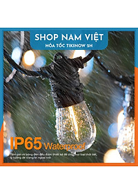 Dây Đèn LED Edison S14 Năng Lượng Mặt Trời Chống Nước Trang Trí Ngoài Trời - Chính Hãng NAVIVU