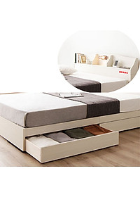 [Kèm Ảnh Thực Tế - Miễn phí vận chuyển & Lắp đặt] Giường ngủ cao cấp MDF lõi xanh chống ẩm OHAHA 002 - White bed