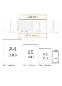Tập giấy refill / Ruột sổ refill / Lõi sổ / Phân trang A5 - B5 - A4 100 trang – Nhiều mẫu giấy