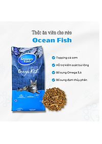 Thức Ăn Hạt Cho Mèo Snappy Tom có Topping Cá Cơm Cho Mèo - 1.5Kg,